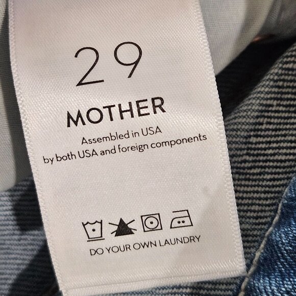 NEW! Mother Superior The Fly Cut Tomcat Roller Wide Leg Denim Jeans Size 29 - Picture 9 of 16